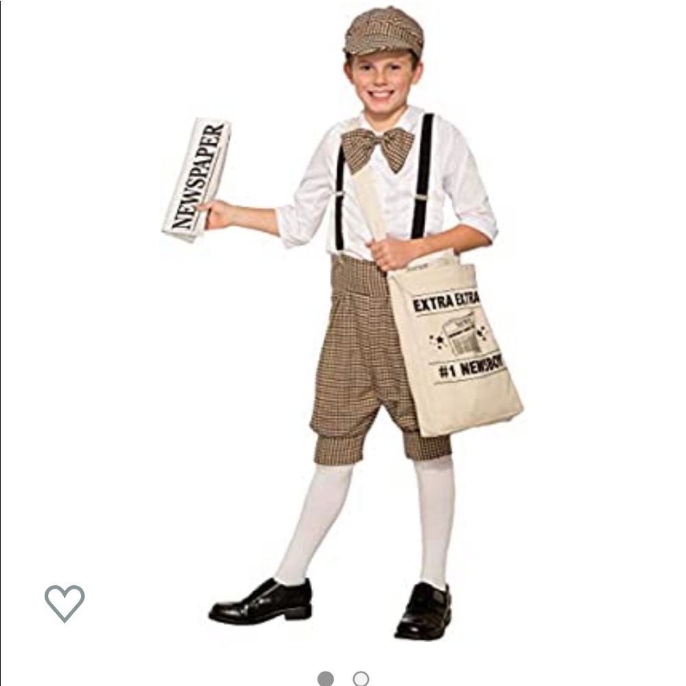 Halloween Steampunk costume or news boy kids costume.